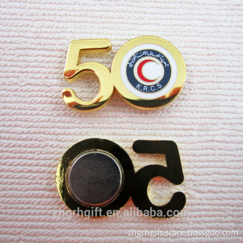 2016 Wholesale Gold Custom Design Pin magnet magnetic lapel pin